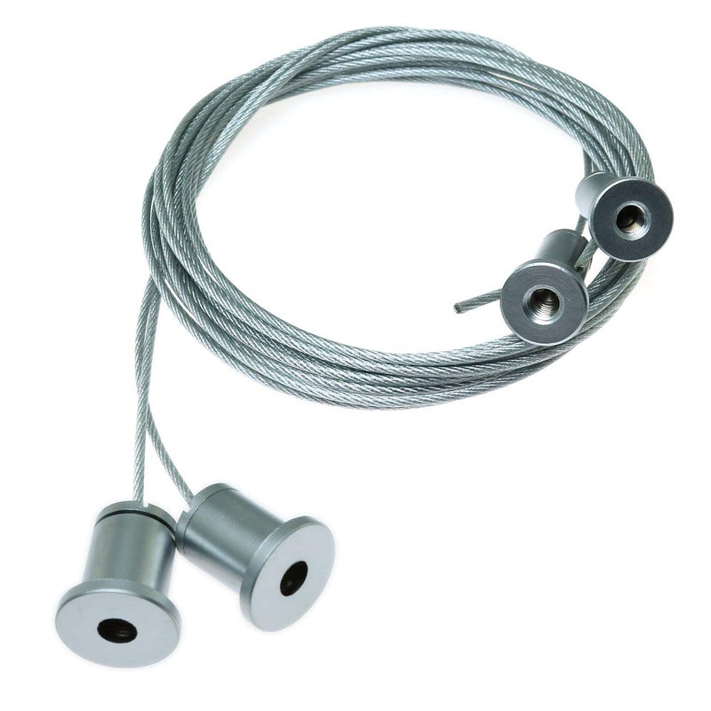 Longdex Light Suspension Cable 2PCS 2m/6.56ft Adjustable Pearl Chrome Stainless Steel Suspension Wire Cables Hanging Chains for Restaurant Shop Home Lights - Image 4